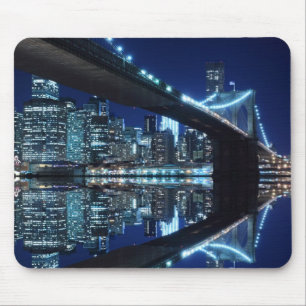 Brooklyn Bridge at Night, New York City Mouse Mat