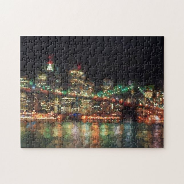 Brooklyn Bridge At Night Puzzle (Horizontal)