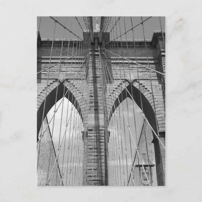 Brooklyn Bridge - B&W  Postcard (Front)