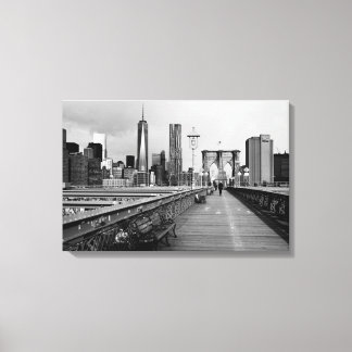 Brooklyn bridge black and white canvas print