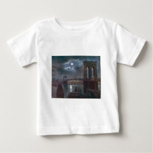 Brooklyn Bridge by Moonlight Baby T-Shirt