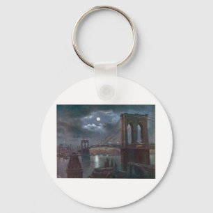 Brooklyn Bridge by Moonlight Key Ring