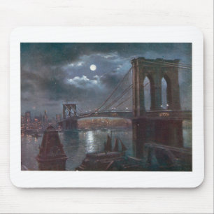 Brooklyn Bridge by Moonlight Mouse Mat