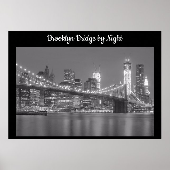 Brooklyn Bridge by Night Poster (Front)