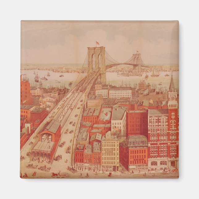 Brooklyn Bridge, c.1883 Magnet (Front)