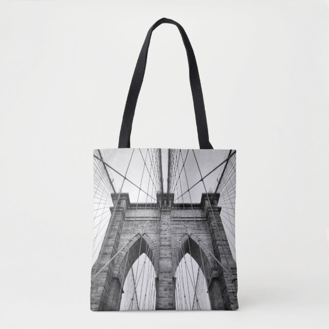 Brooklyn Bridge Closeup Architectural Detail Tote Bag (Front)