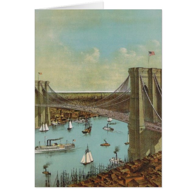 Brooklyn Bridge Colour Postcard (Front)
