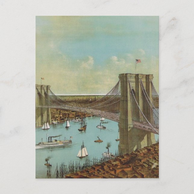 Brooklyn Bridge Colour Postcard (Front)