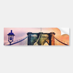 Brooklyn Bridge - Colourful - New York City Bumper Sticker