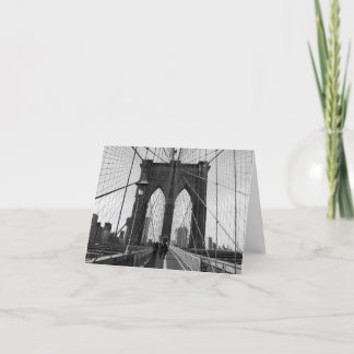 Brooklyn Bridge Crossing Note Card