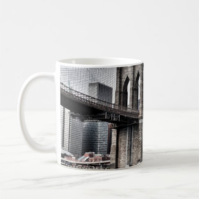 BROOKLYN BRIDGE DURING DAYTIME COFFEE MUG (Left)