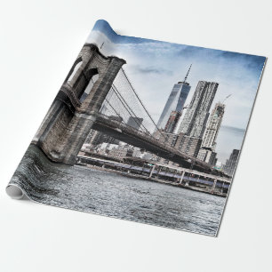 BROOKLYN BRIDGE DURING DAYTIME WRAPPING PAPER