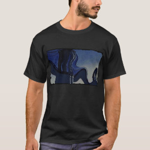 Brooklyn Bridge in Blue - Warped T-Shirt