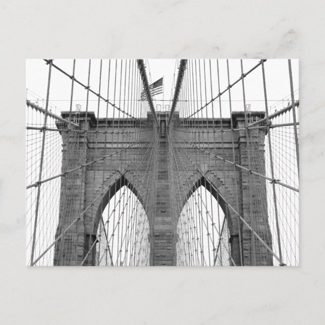 Brooklyn Bridge in New York City Postcard (Front)