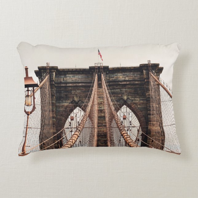 Brooklyn Bridge in New Yorkabstract, america, amer Decorative Cushion (Front)
