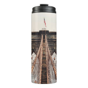Brooklyn Bridge in New Yorkabstract, america, amer Thermal Tumbler