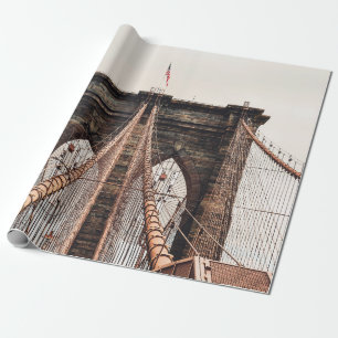 Brooklyn Bridge in New Yorkabstract, america, amer Wrapping Paper
