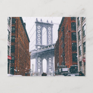 Brooklyn Bridge In Winter (New York, NY) Postcard
