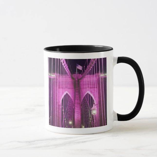 Brooklyn Bridge Lit Purple Mug (Right)