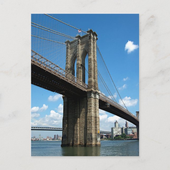 Brooklyn Bridge Manhattan island New York Postcard (Front)