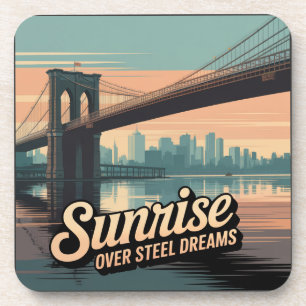 Brooklyn Bridge Morning Walk Coaster