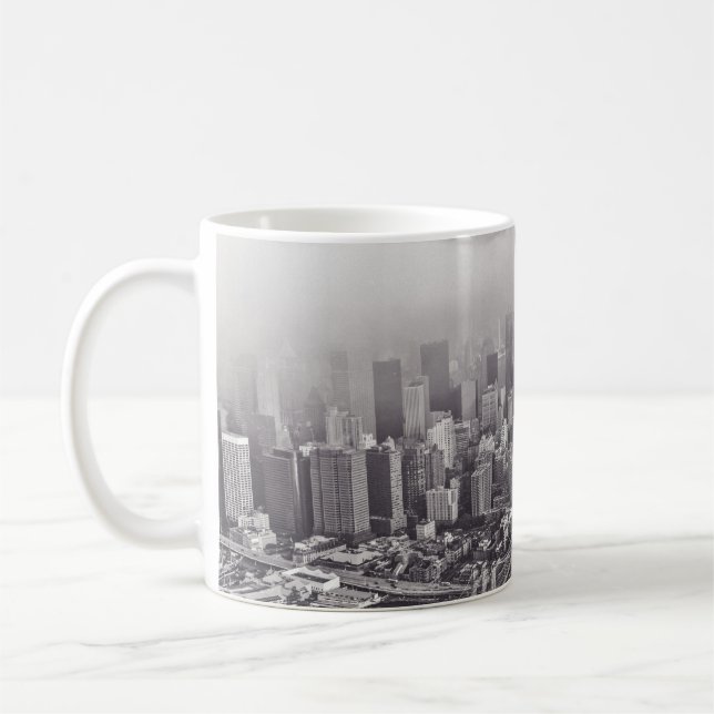 BROOKLYN BRIDGE NEW YORK A FOGGY DAY COFFEE MUG (Left)