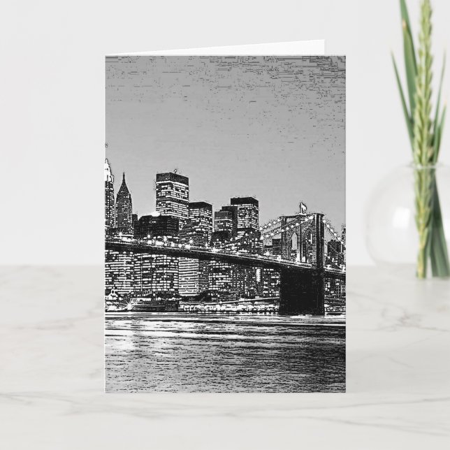 Brooklyn Bridge New York City Card (Front)