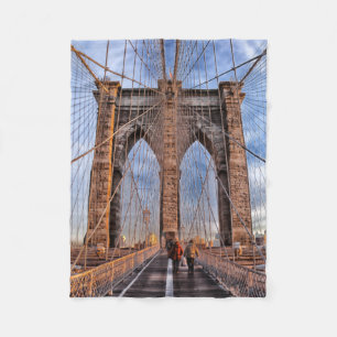 Brooklyn Bridge New York City Fleece Blanket