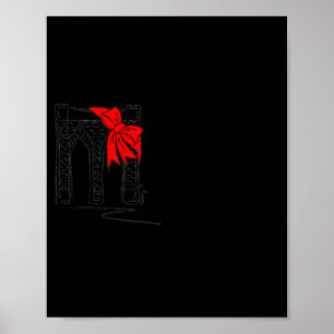 Brooklyn Bridge New York City Nyc Christmas T Shir Poster