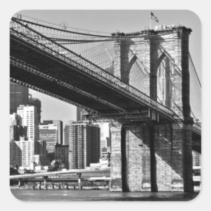 Brooklyn Bridge New York City Square Sticker