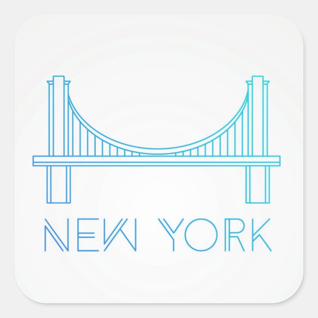 Brooklyn Bridge | New York City Square Sticker (Front)