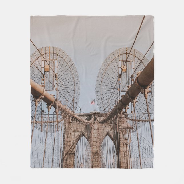 BROOKLYN BRIDGE NEW YORK FLEECE BLANKET (Front)