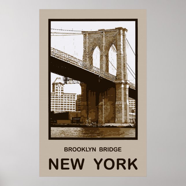 Brooklyn Bridge New York Poster (Front)