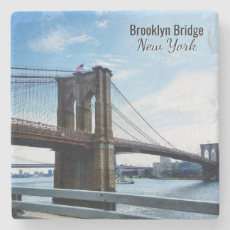 Brooklyn Bridge New York Souvenir Stone Coaster