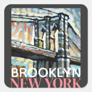 Brooklyn Bridge New York   Square Sticker