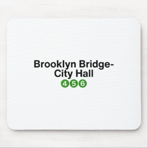 Brooklyn Bridge New York Subway Station Signs, Nyc Mouse Mat