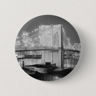 Brooklyn Bridge New York USA 6 Cm Round Badge