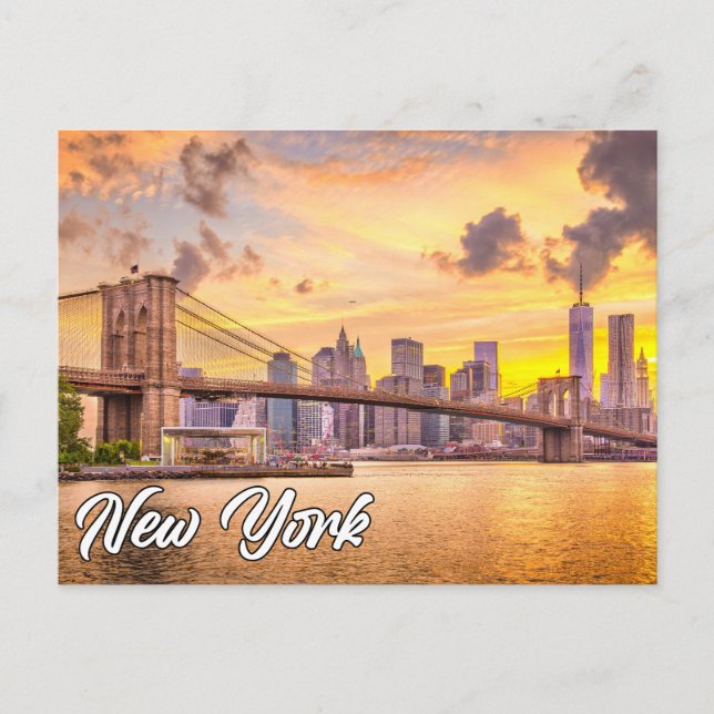 Brooklyn Bridge, New York, USA Postcard (Front)