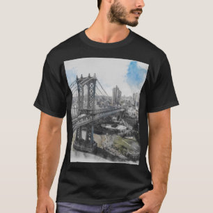 Brooklyn Bridge NYC Cityscape Tee – Vintage Urban