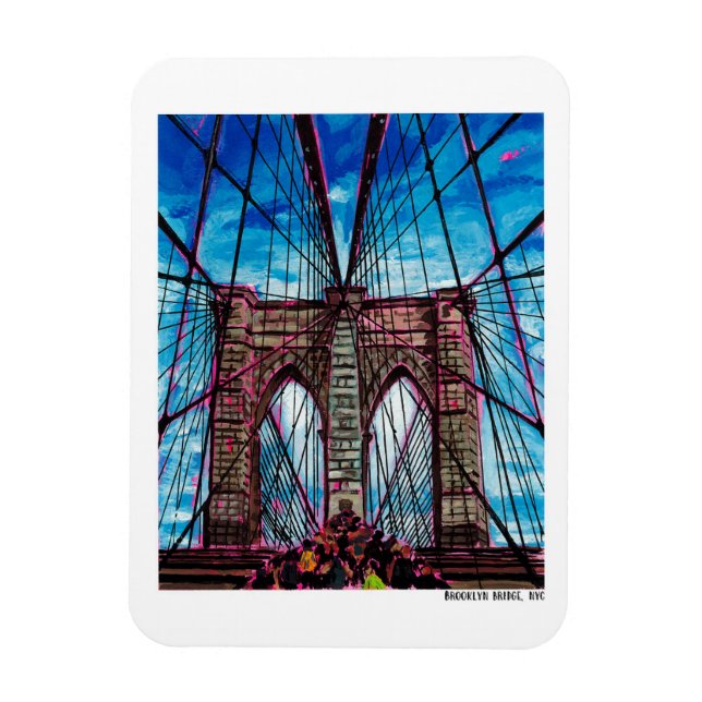 Brooklyn Bridge, NYC Magnet (Vertical)