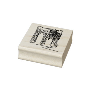 Brooklyn Bridge NYC New York Hanukkah Christmas Rubber Stamp