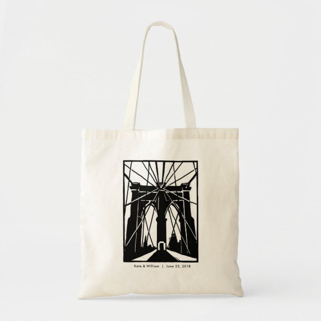 Brooklyn Bridge NYC tote bag - Customisable (Front)