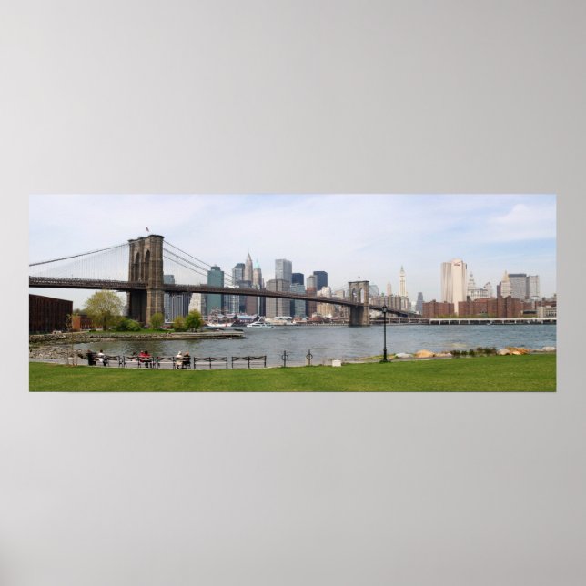 Brooklyn Bridge Panoramic Poster (Front)