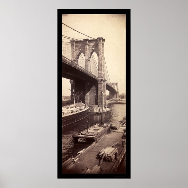 Brooklyn Bridge Photo 1896 Poster (Front)