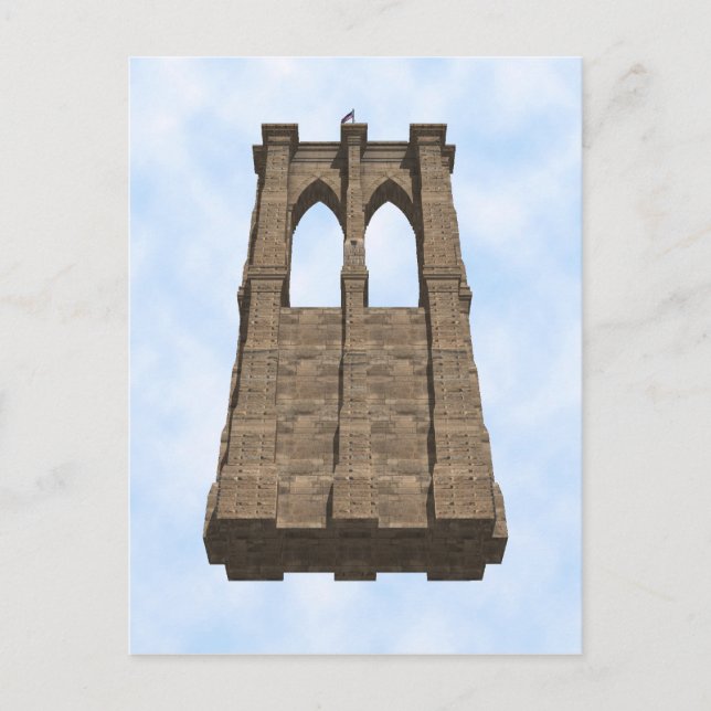 Brooklyn Bridge Pillar: 3D Model: Postcard (Front)