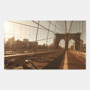 Brooklyn Bridge. Rectangular Sticker