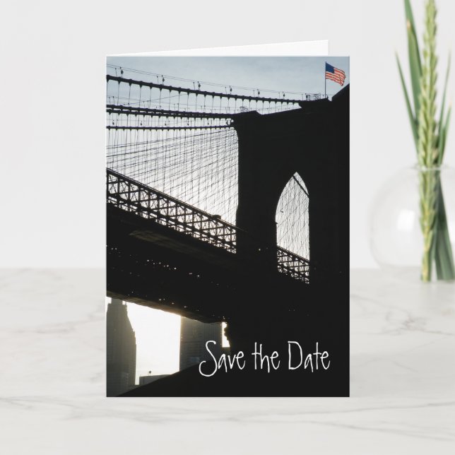 Brooklyn Bridge Save the Date Card (Front)