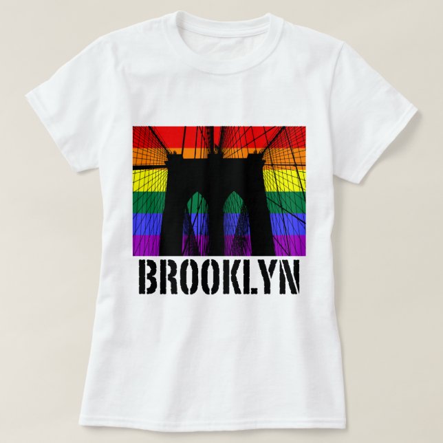Brooklyn Bridge silhouette pride 2 T-Shirt (Design Front)