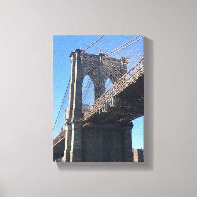 Brooklyn Bridge Sky New York City NYC Photography Canvas Print (Front)