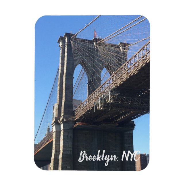 Brooklyn Bridge Sky New York City NYC Photography Magnet (Vertical)